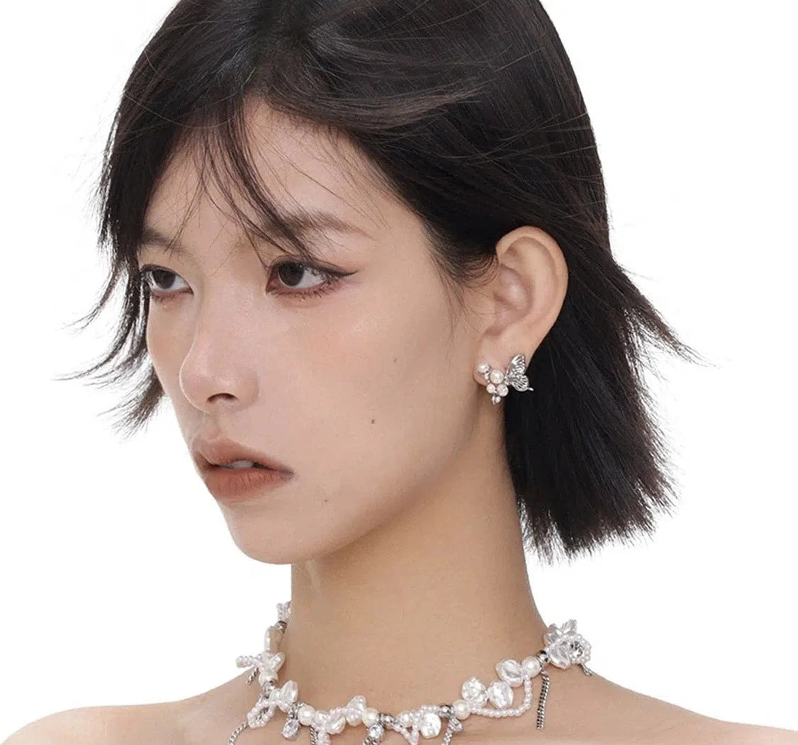 Butterfly Pearl Earrings