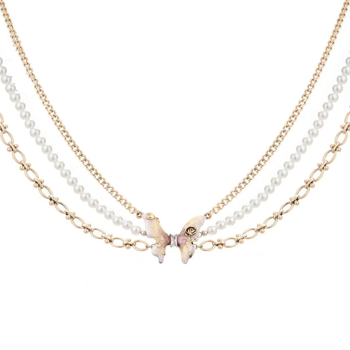 Butterfly Pearl Necklace