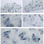 Butterfly Print Fringed Long Sleeve Shirt