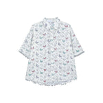Butterfly Print Short Sleeve Shirt