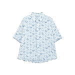 Butterfly Print Short Sleeve Shirt