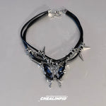 Butterfly Spikes Pendant Necklace