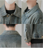 Button Closure Casual Denim Jacket