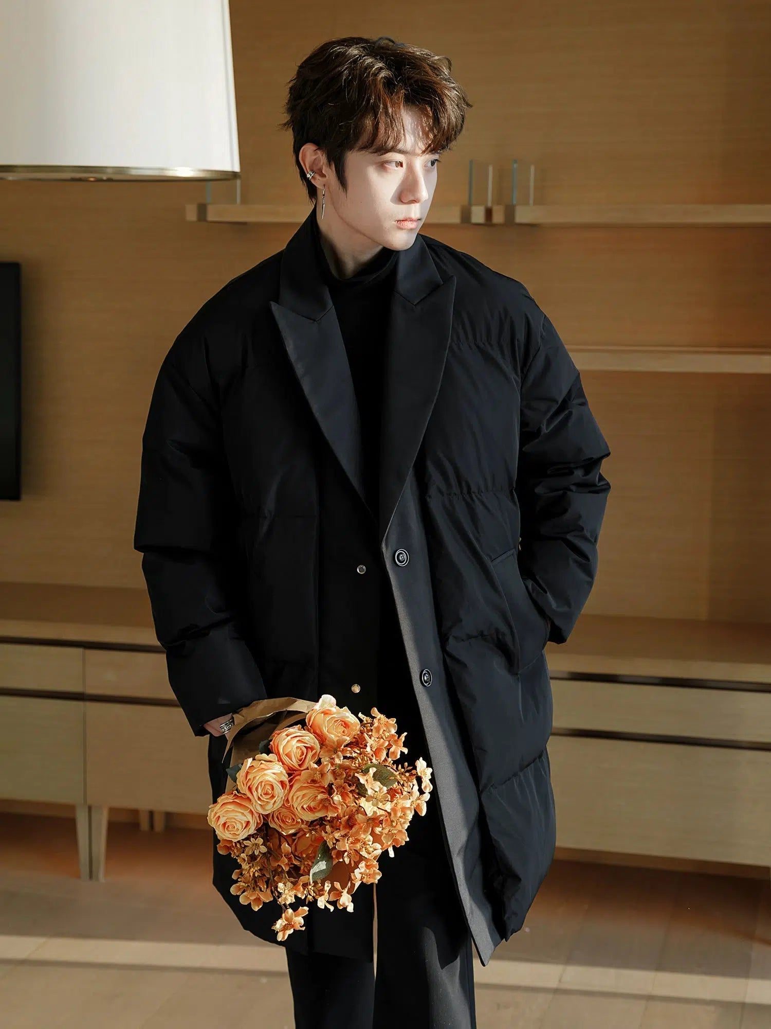 Korean long jacket sales