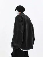 Button Closure Oversized Denim Jacket