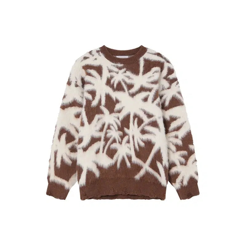 Button Closure Patterned Knit Cardigan