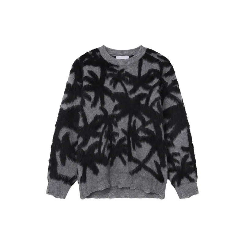 Button Closure Patterned Knit Cardigan