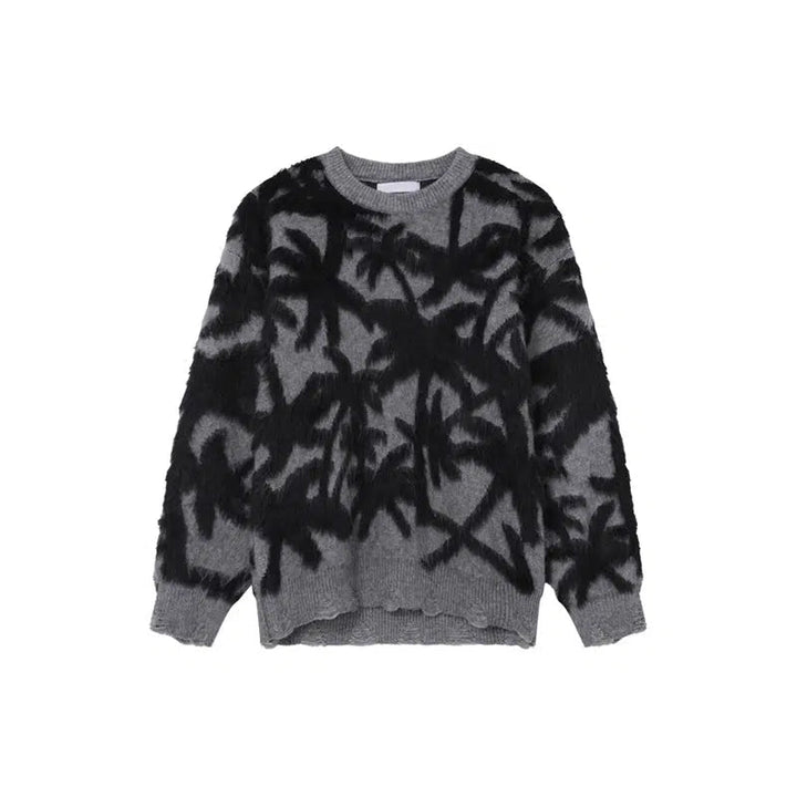 Button Closure Patterned Knit Cardigan