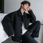 Button Closure Woolen Coat