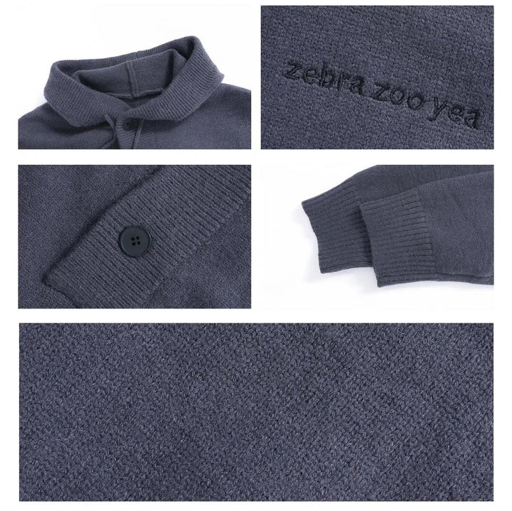 Button Hooded Sweater