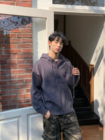 Button Hooded Sweater