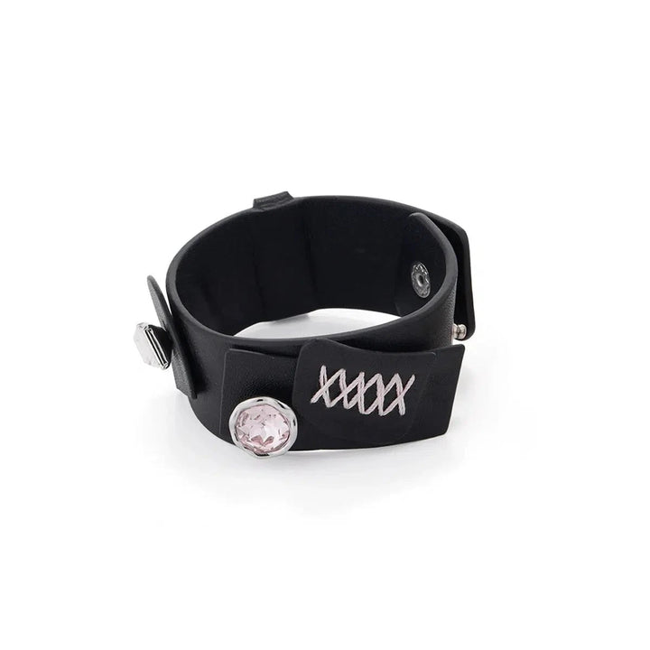 Button Leather Bracelet