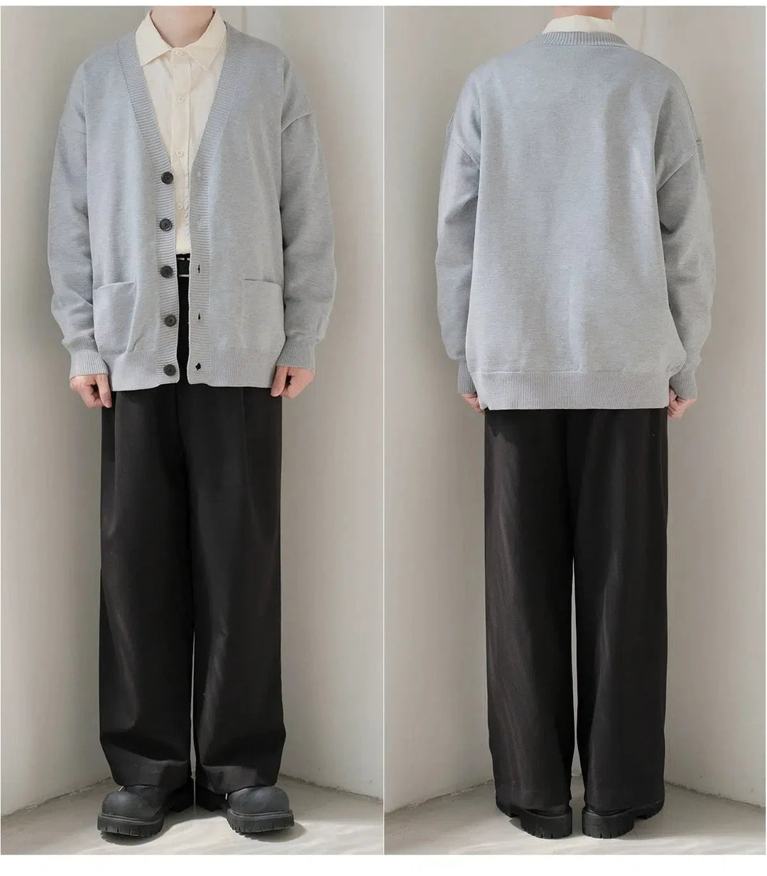 Button-Up Knit Cardigan