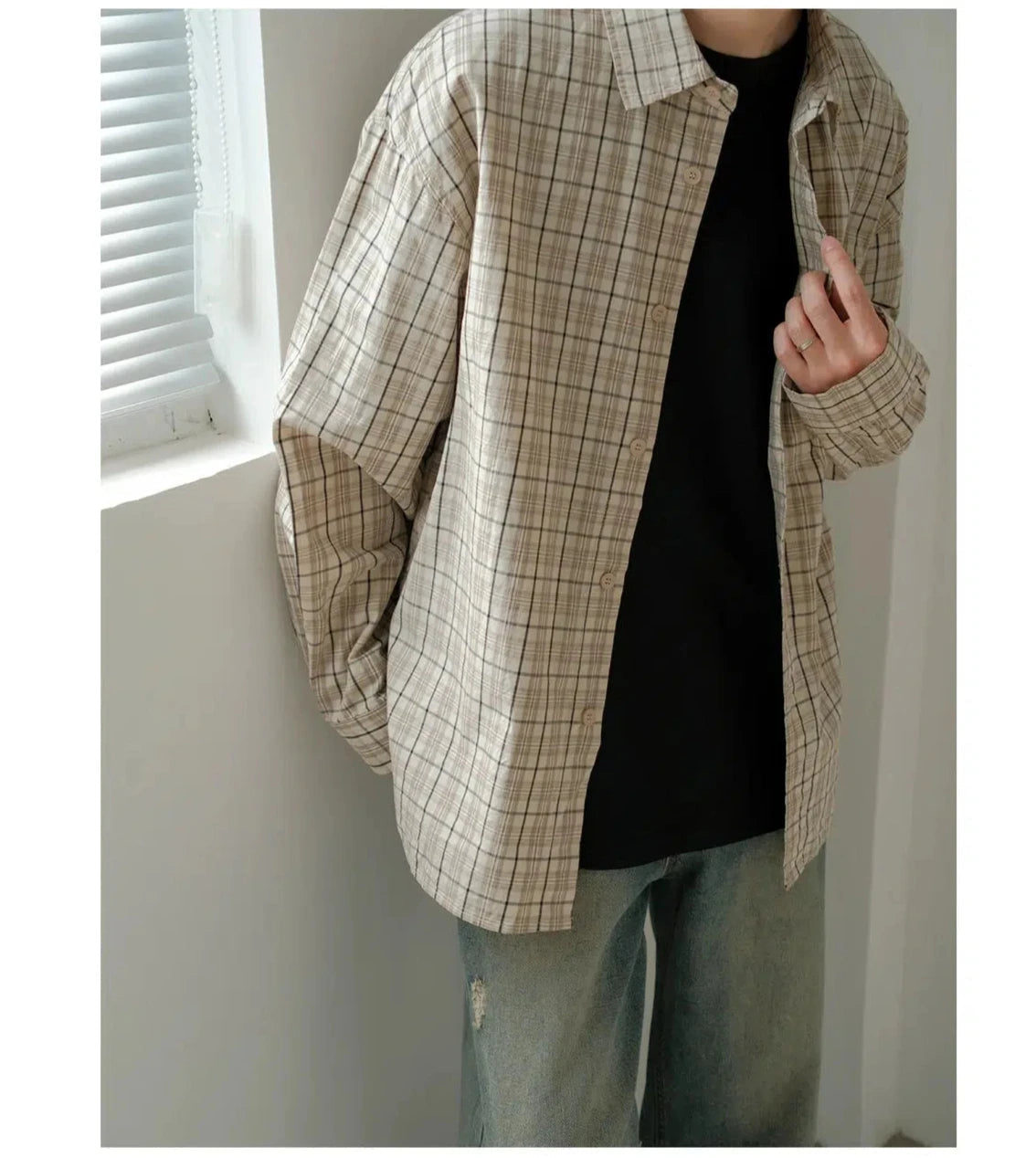 Button-Up Plaid Shirt