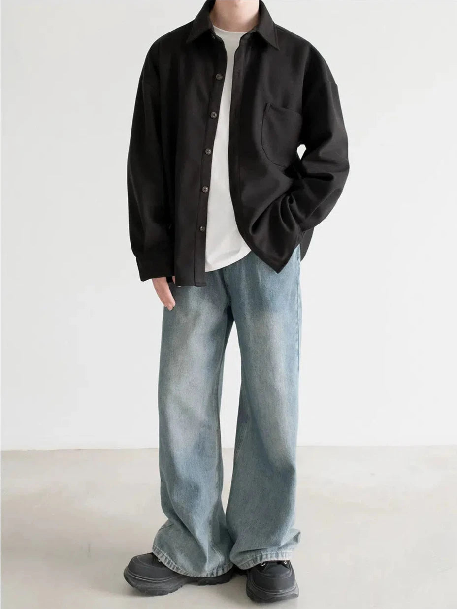 Button-Up Shirt with Pocket