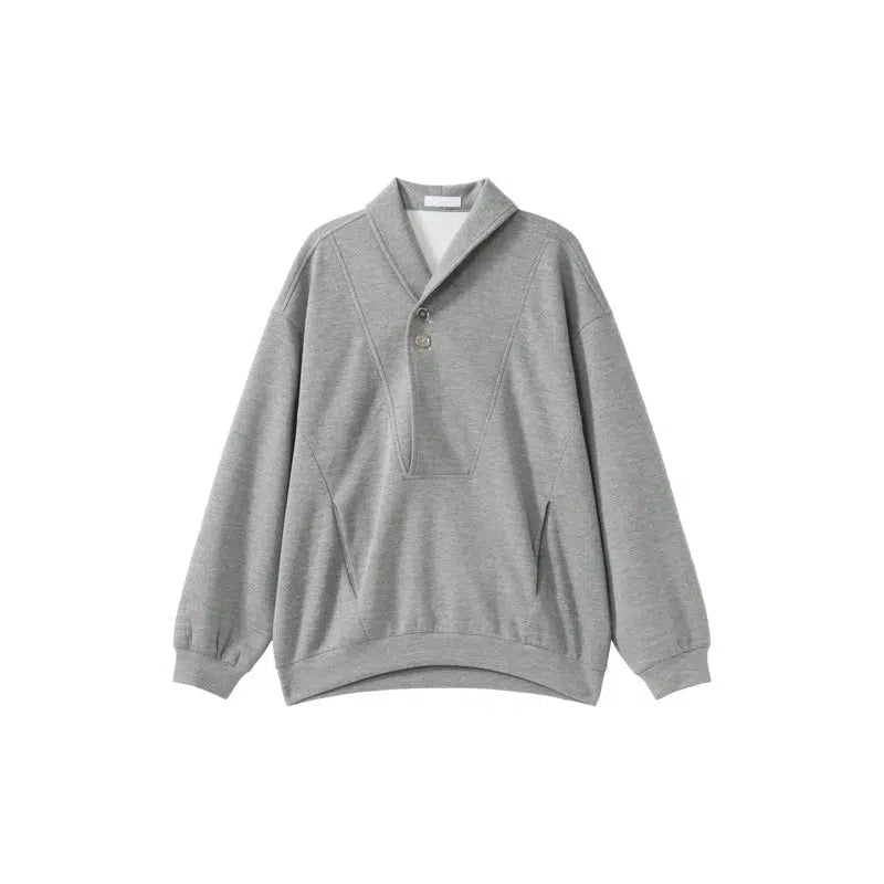 Button V-neck Sweater