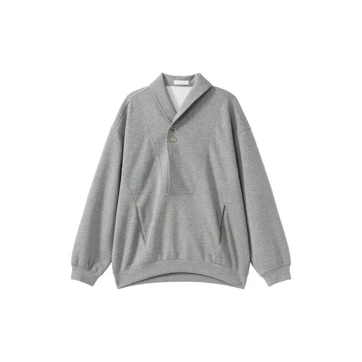 Button V-neck Sweater