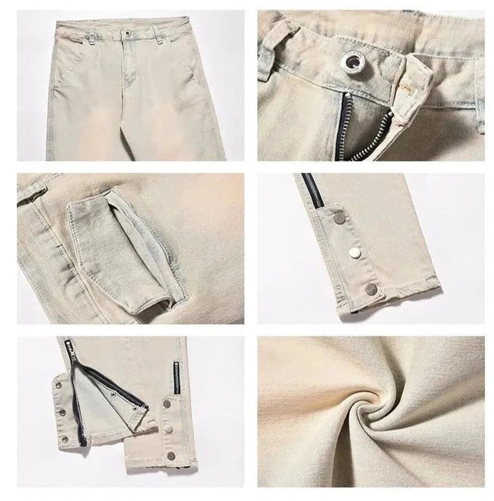 Button-up Yellow Mud-dyed Jeans