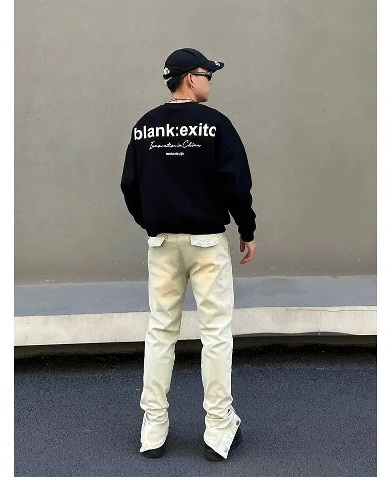Button-up Yellow Mud-dyed Jeans