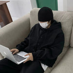 Buttoned Hooded Sweatshirt Jacket & Pants