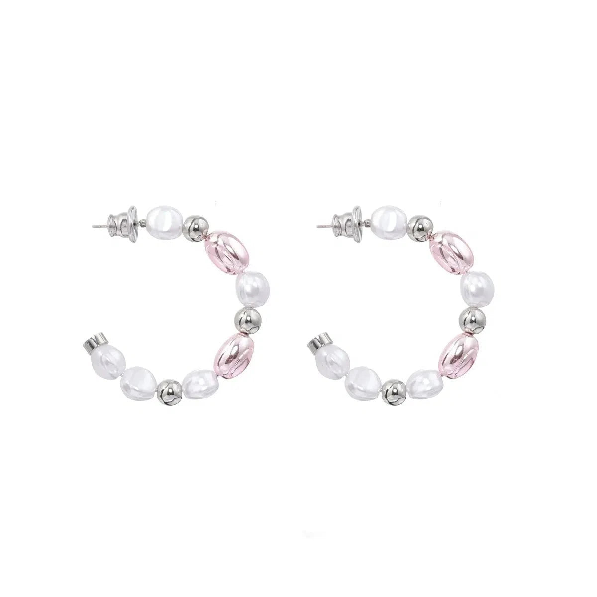 C-ring Pearl Earrings