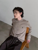 Cable Knit Crewneck Sweater