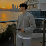 Cable Knit Mock Neck Sweater