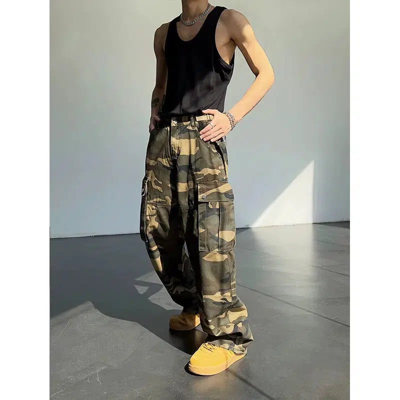 Camo Cargo Casual Pants