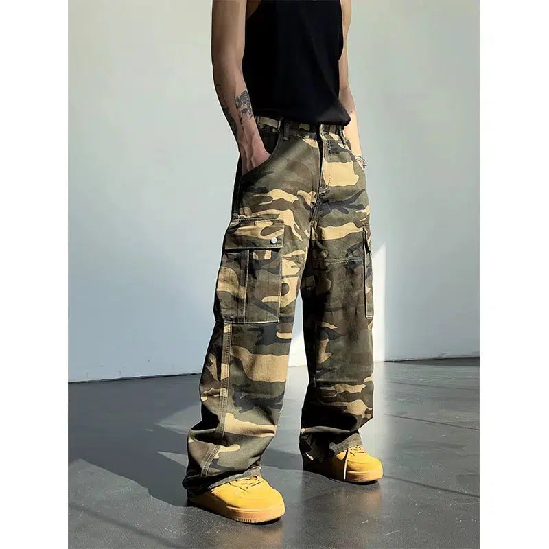 Camo Cargo Casual Pants