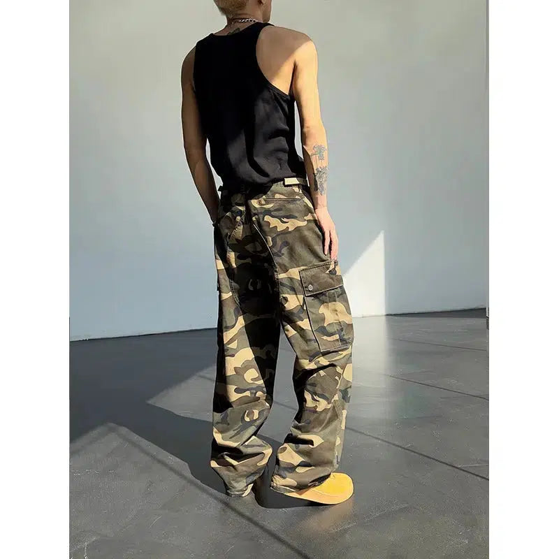 Camo Cargo Casual Pants