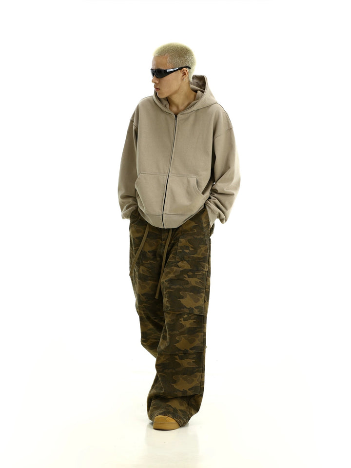 Camouflage Baggy Wide-Leg Pants