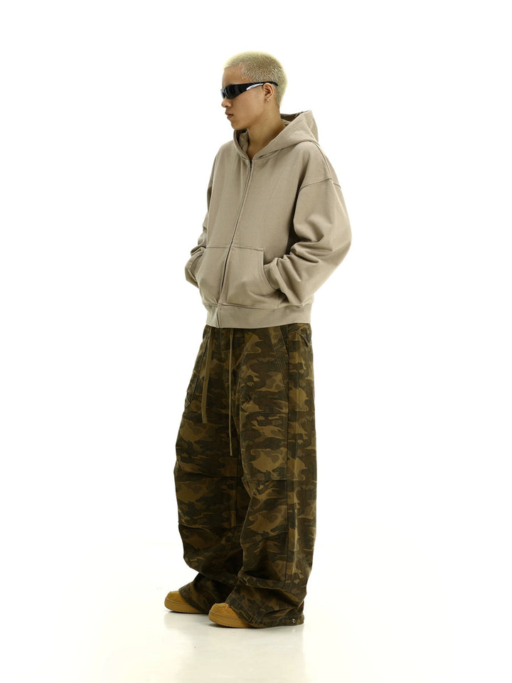 Camouflage Baggy Wide-Leg Pants