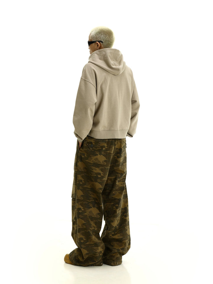 Camouflage Baggy Wide-Leg Pants