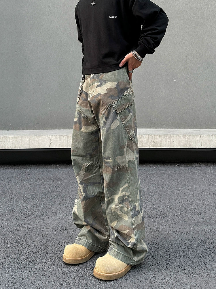 Camouflage Cargo Multi-pocket Pants