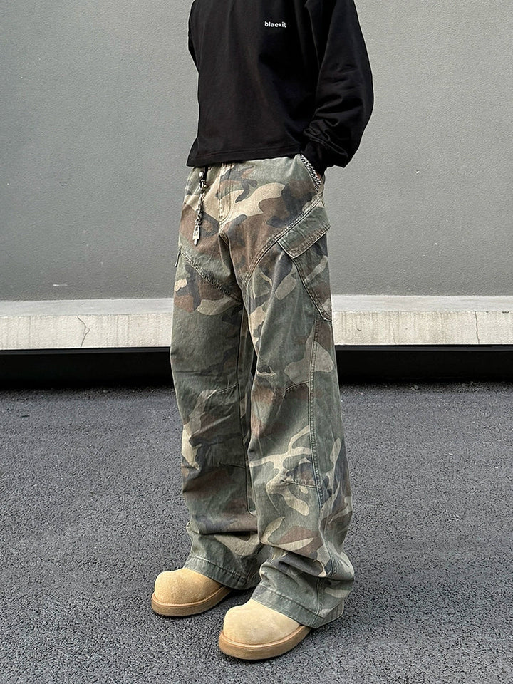 Camouflage Cargo Multi-pocket Pants