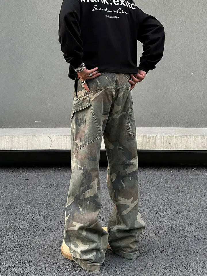 Camouflage Cargo Multi-pocket Pants