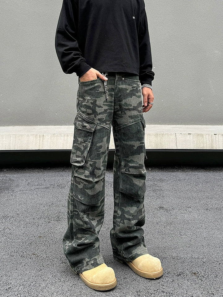 Camouflage Cargo Pocket Pants