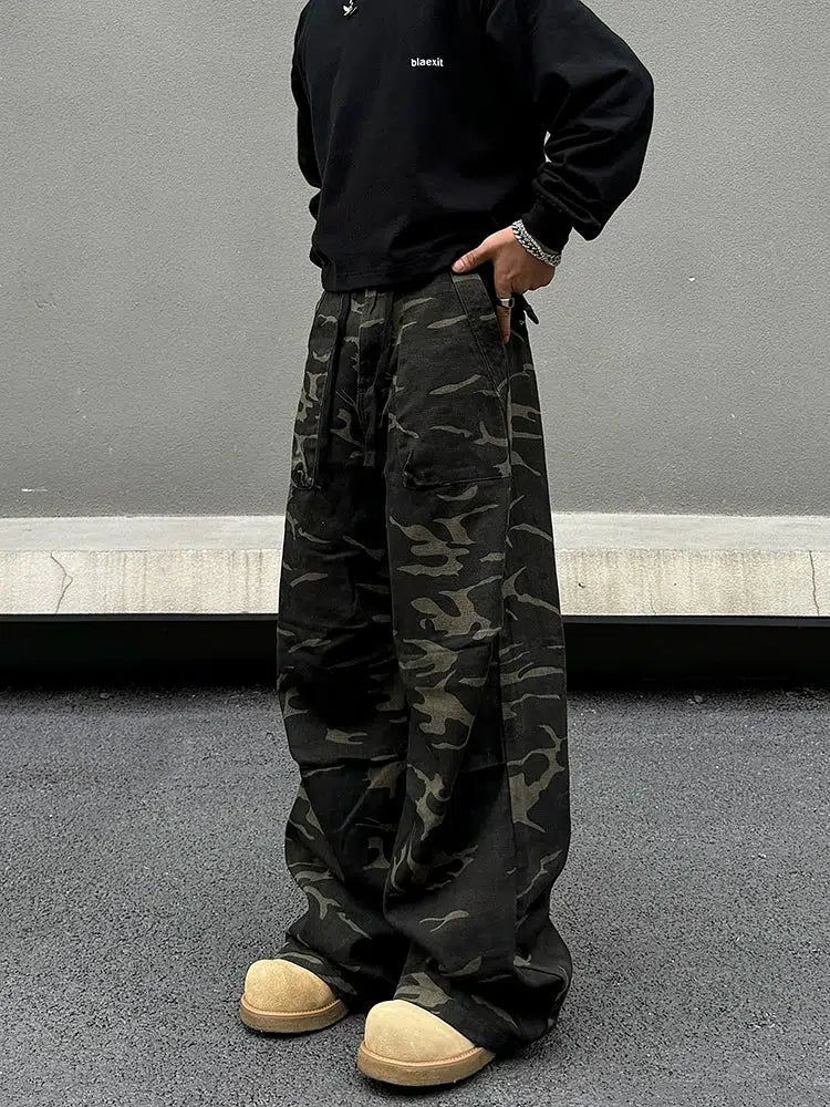 Camouflage Pattern Casual Pants