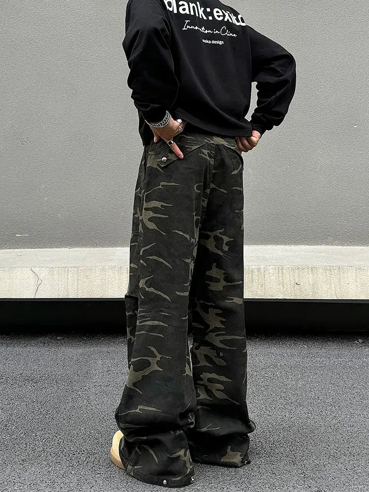 Camouflage Pattern Casual Pants
