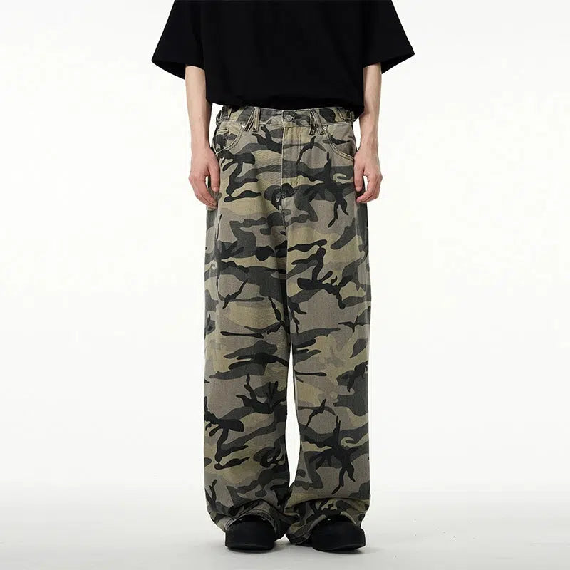 Camouflage Wide leg Jeans