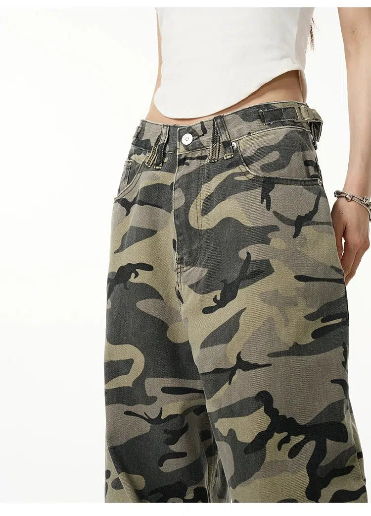 Camouflage Wide leg Jeans