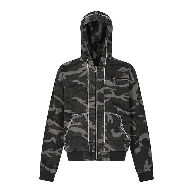 Camouflage Zip-up Hoodie