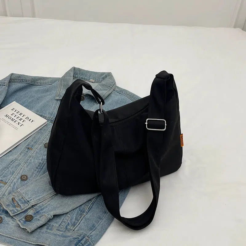 Canvas Crossbody Dumpling Bag