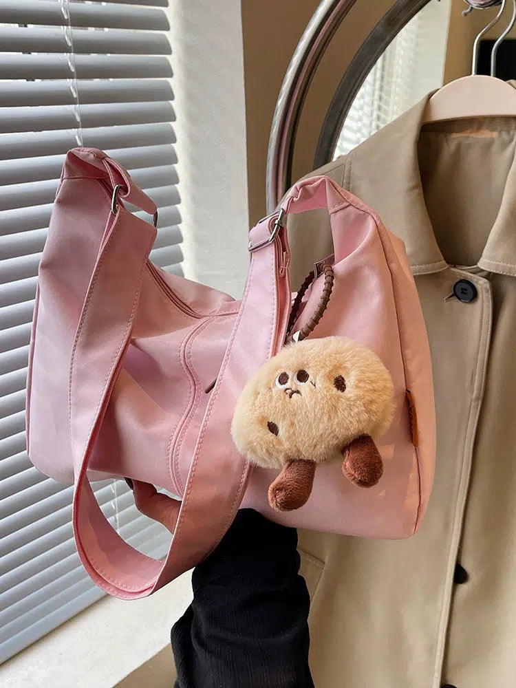 Canvas Crossbody Dumpling Bag