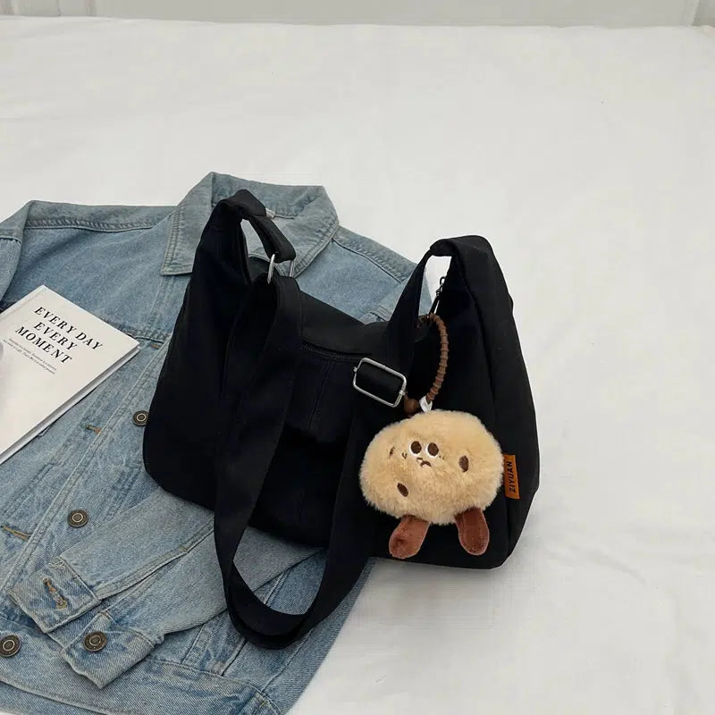 Canvas Crossbody Dumpling Bag