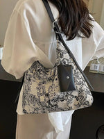 Canvas Floral Pattern Shoulder Bag