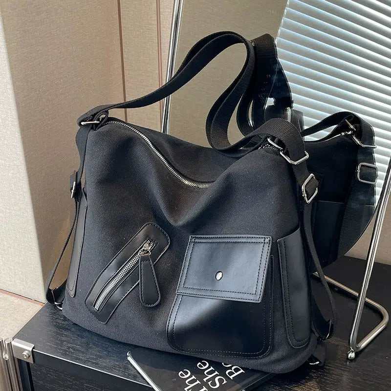 Canvas Leather Backpack