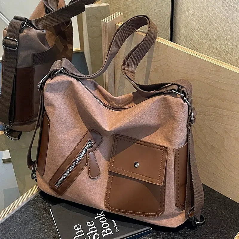 Canvas Leather Backpack