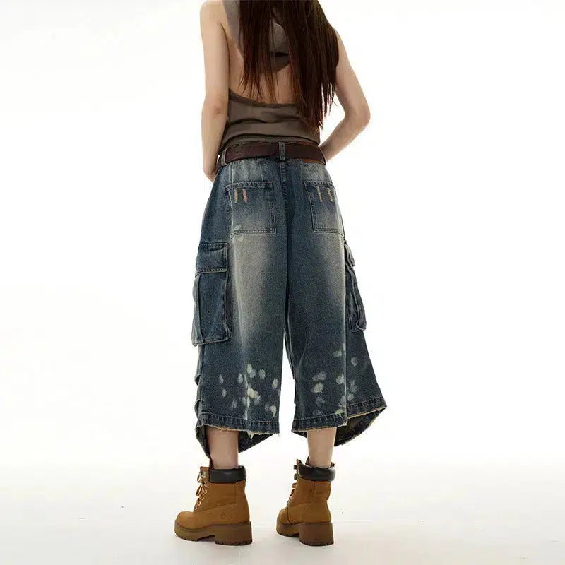 Cargo Knee-Length Jeans