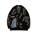 Cartoon Dinosaur Printed Sweater